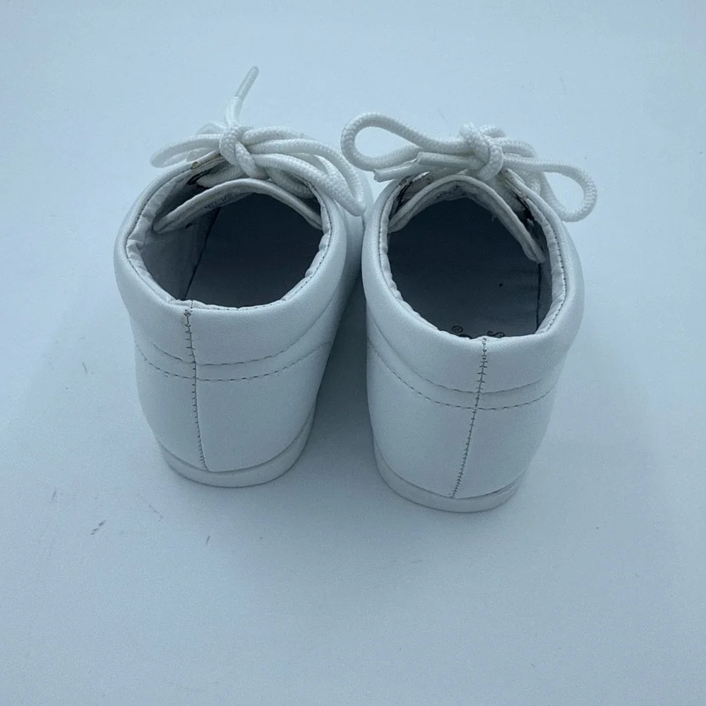 Algeria Kids Classic White Leather Lace Up Shoes Christening Dress Shoes Sz 6